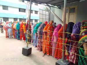 Food distribution among destitute women attendant of Corona patients admitted in Jashore General Hospital